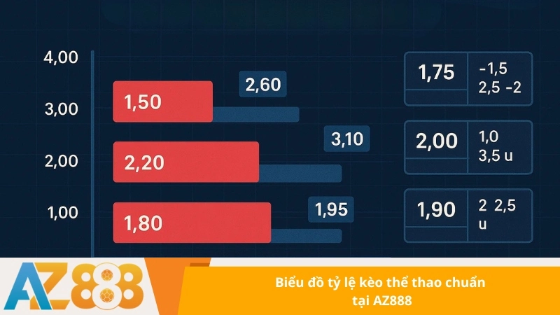 Biểu đồ tỷ lệ kèo thể thao chuẩn tại AZ888