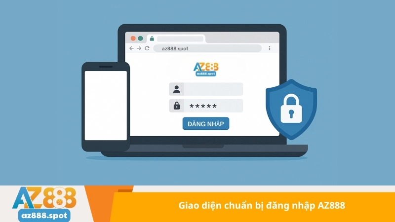 Giao diện chuẩn bị đăng nhập AZ888