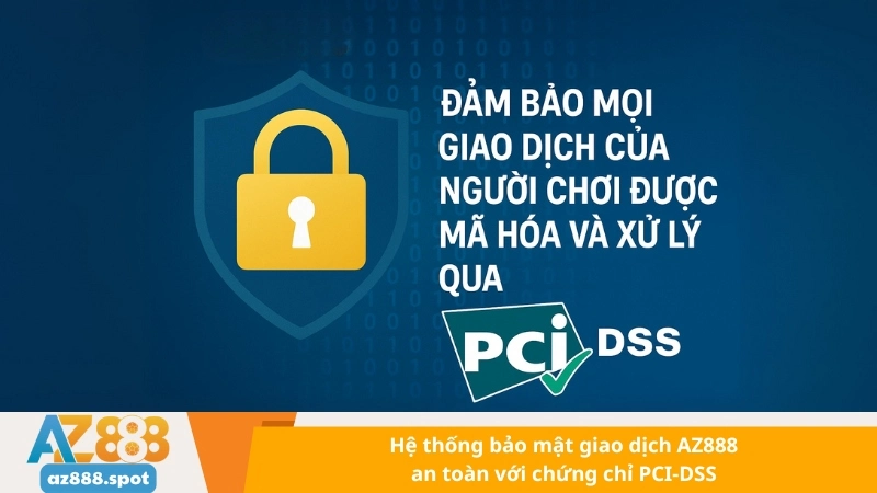 Hệ thống bảo mật giao dịch AZ888 an toàn với chứng chỉ PCI-DSS
