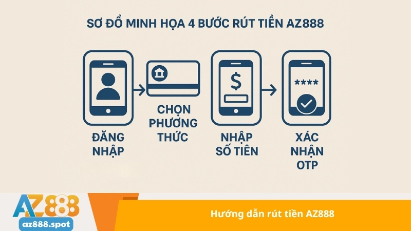 Hướng dẫn rút tiền AZ888